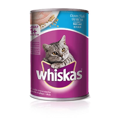Whiskas - สูตรแมวโต ปลาทะเล ชนิดเปียก (กระป๋อง)