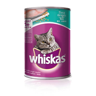 Whiskas - สูตรแมวโต ปลาทูน่า ชนิดเปียก (กระป๋อง)