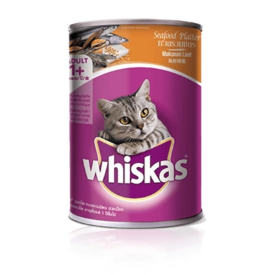 Whiskas - สูตรแมวโต ทะเลรวมมิตร ชนิดเปียก (กระป๋อง)