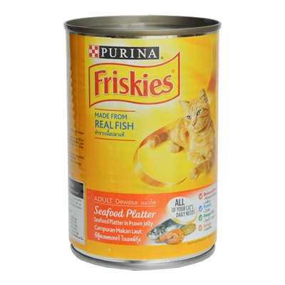Friskies - แมวโต Seafood Platter (กระป๋อง)