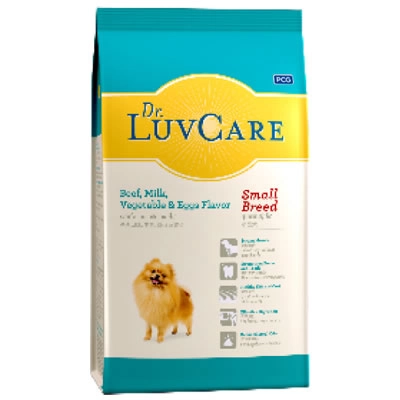 Dr.LUVCARE - สูตรสำหรับสุนัขโตพันธุ์เล็ก รสเนื้อวัว นม ผักและไข่