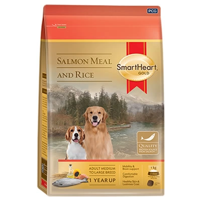 SmartHeart - SmartHeart Gold Salmon meal and Rice - สุนัขโต พันธุ์กลางถึงพันธุ์ใหญ่