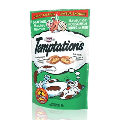 Whiskas - Temptations - Seafood Medley (สีเขียว)