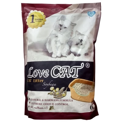 LOVECAT - ทรายเต้าหู้ กลิ่นถั่วเหลือง