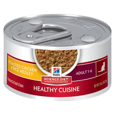 Hill's Science Diet - Adult 1-6 Healthy Cuisine Roasted Chicken & Rice Medley (แมวกระป๋อง)