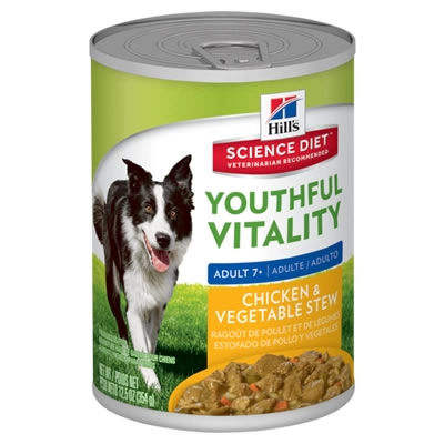 Hill's Science Diet - Adult 7+ Youthful Vitality Chicken & Vegetable Stew (สุนัขแก่กระป๋อง)