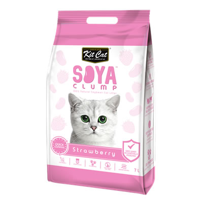 Kit Cat - Soya Clump ทรายแมวเต้าหู้ สูตร Strawberry