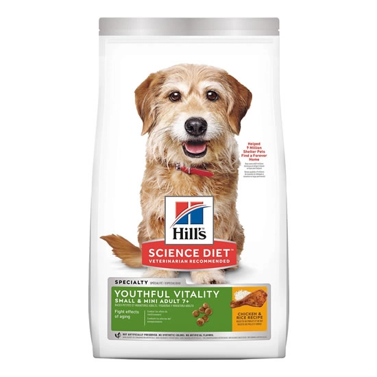 Hill's Science Diet - Adult 7+ Senior Vitality Small & Mini Chicken & Rice Recipe (สุนัขแก่พันธุ์เล็ก)