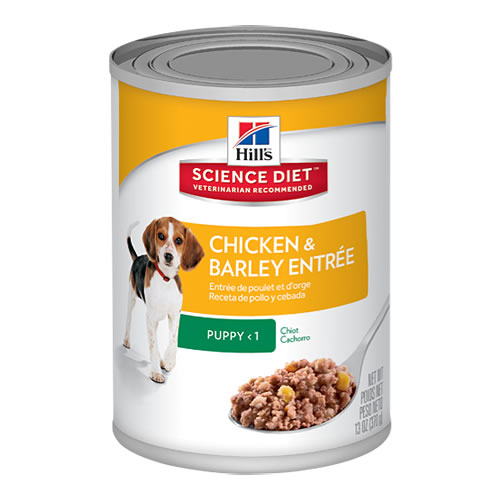 อาหารสุนัข Hill's Science Diet Puppy Chicken & Barley Entrée (กระป๋อง