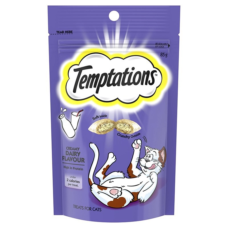 Whiskas - Temptations - Creamy Dairy (สีม่วง)