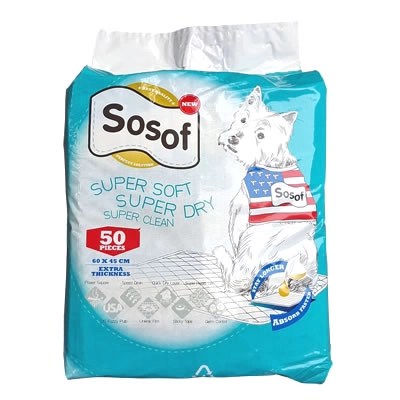 Sosof - แผ่นรองซับสำเร็จรูปโซซอฟ (ขนาด 60x45 ซม.)