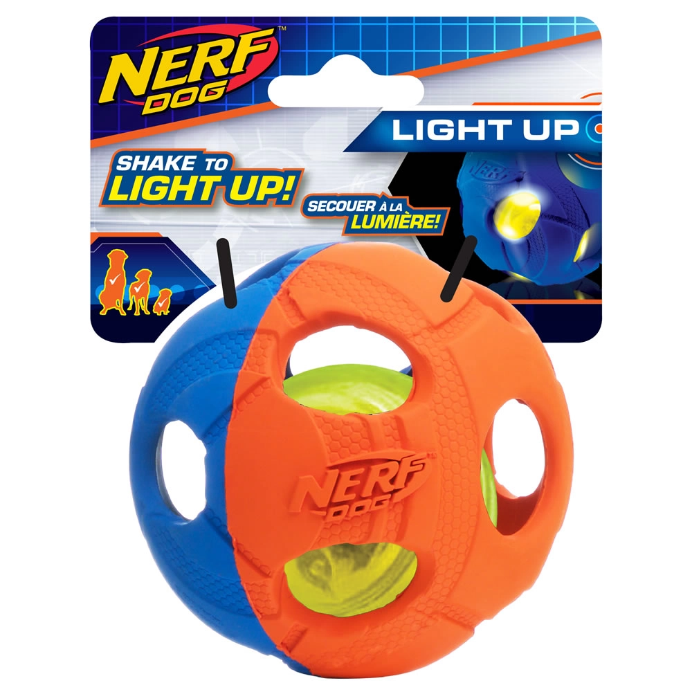 Nerf DOG - Nerf Dog LED Bash Ball, Medium (3.5 in)