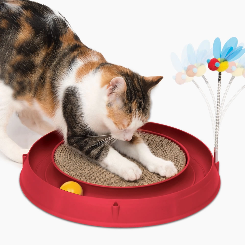 Catit - Catit Play 3-in-1 Circuit Ball Toy with Scratch Pad