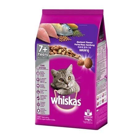 Whiskas - สูตรแมวโต 7+ รสปลาทู