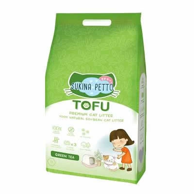 Sukina Petto - ทรายเต้าหู้เกรดพรีเมี่ยมสูตร Green Tea