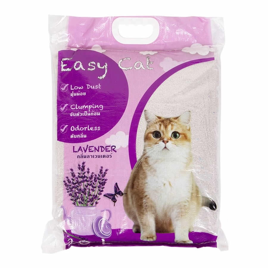 Easy Cat - ทรายแมวเบนโทไนต์ กลิ่นลาเวนเดอร์