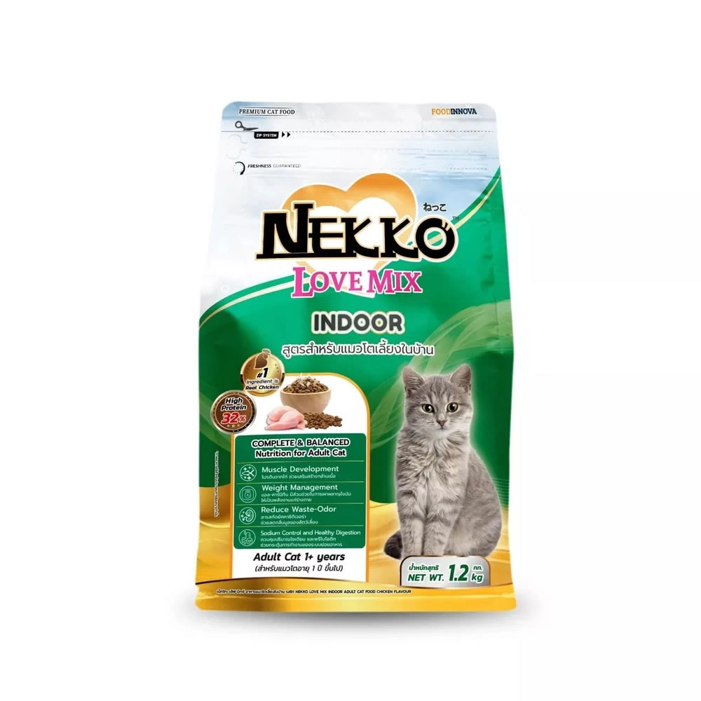 Nekko - Nekko Love Mix สูตรสำหรับแมวโตเลี้ยงในบ้าน