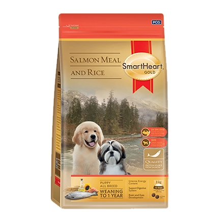 SmartHeart - SmartHeart Gold Salmon meal and Rice - ลูกสุนัขทุกสายพันธู์