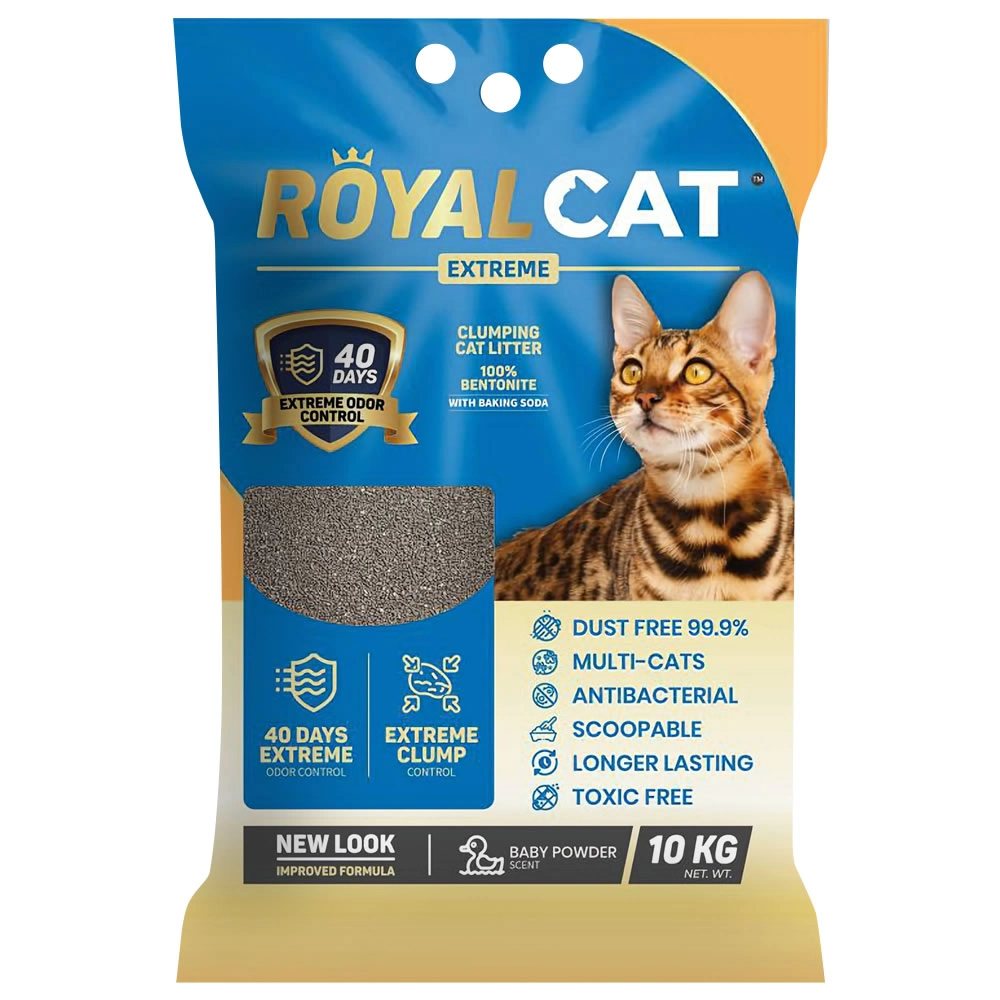 Royal Cat - ทรายภูเขาไฟ เอ็กซ์ตรีม กลิ่นแป้งเด็ก
