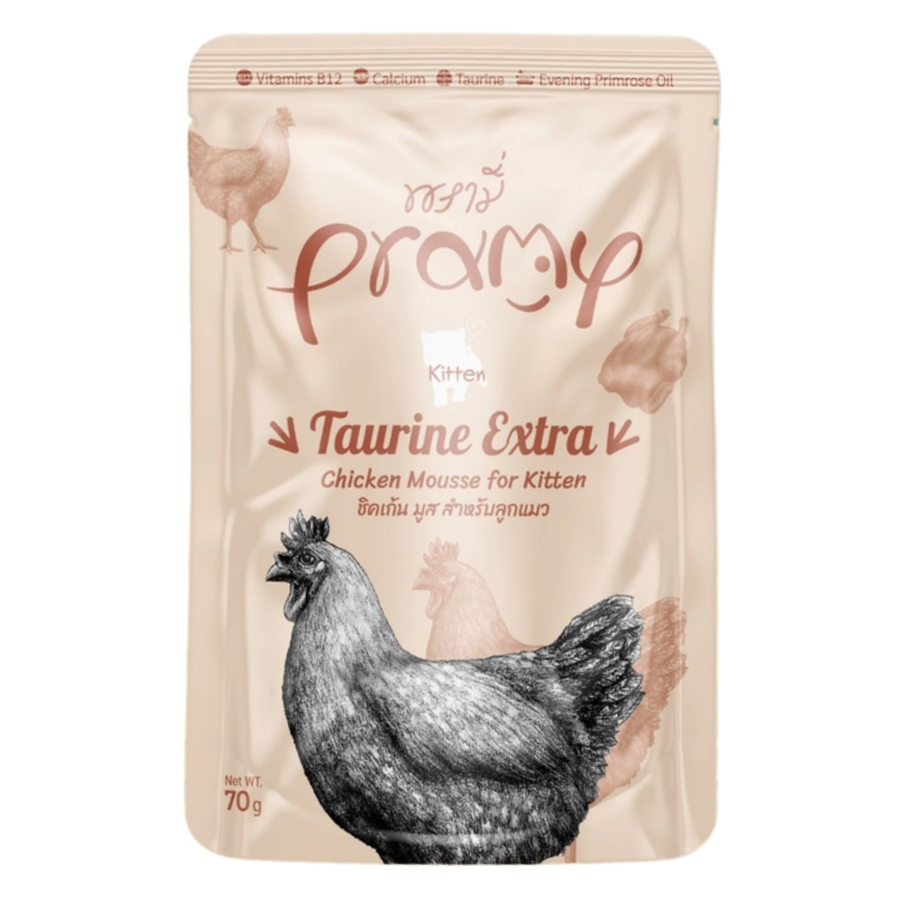Pramy - Kiten - Taurine Extra Chicken Mousse  (ส้มอ่อน)