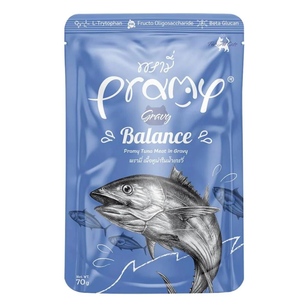 Pramy - All cats - Balance Tuna Meat in Gravy (น้ำเงินเกรวี่)