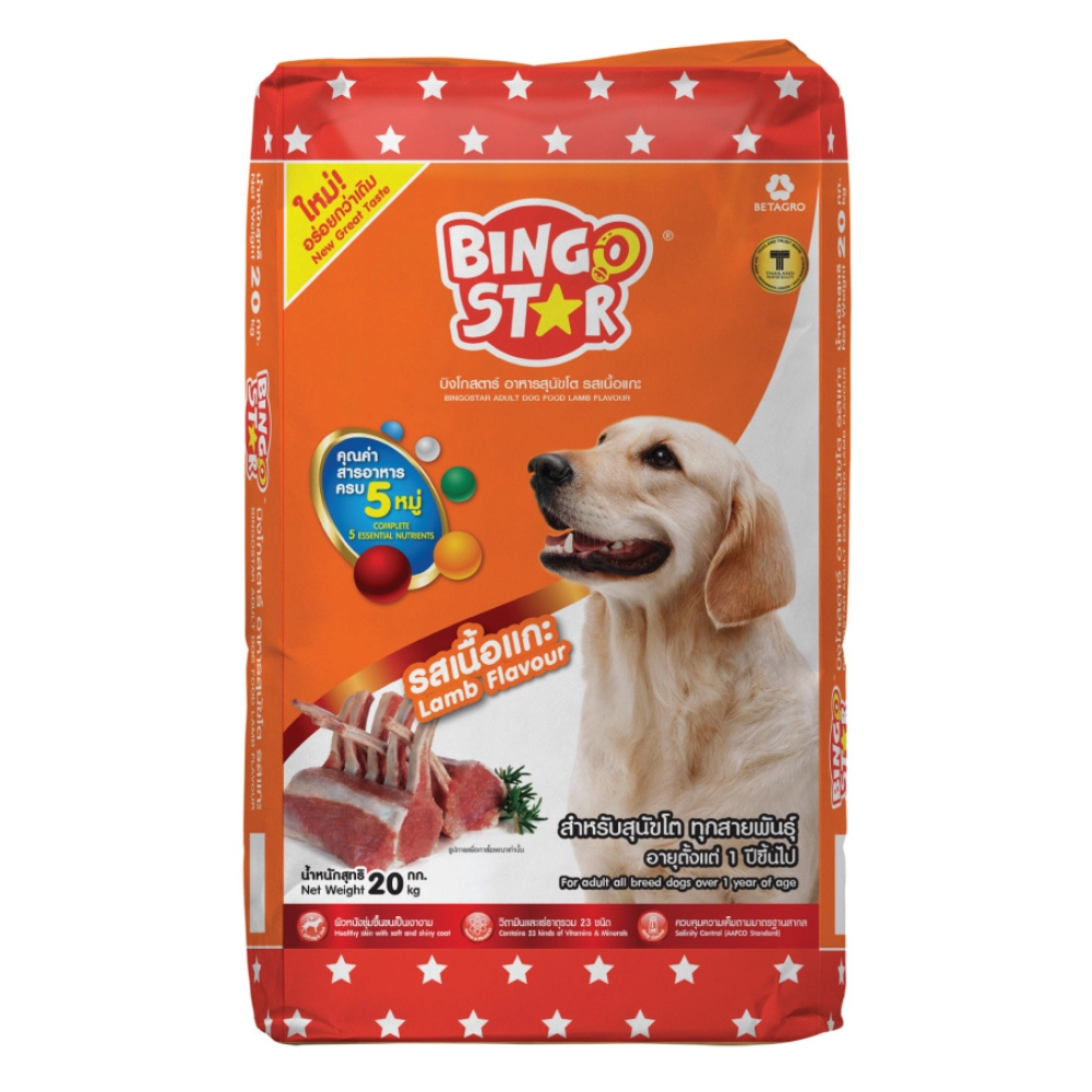 BINGO STAR - บิงโกสตาร์ สุนัขโต รสเนื้อแกะ