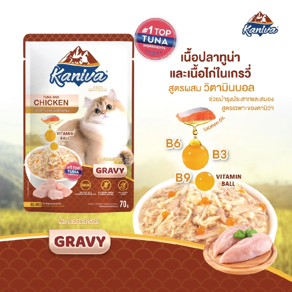 Kaniva - Kaniva Tuna & Chicken in Gravy Pouch