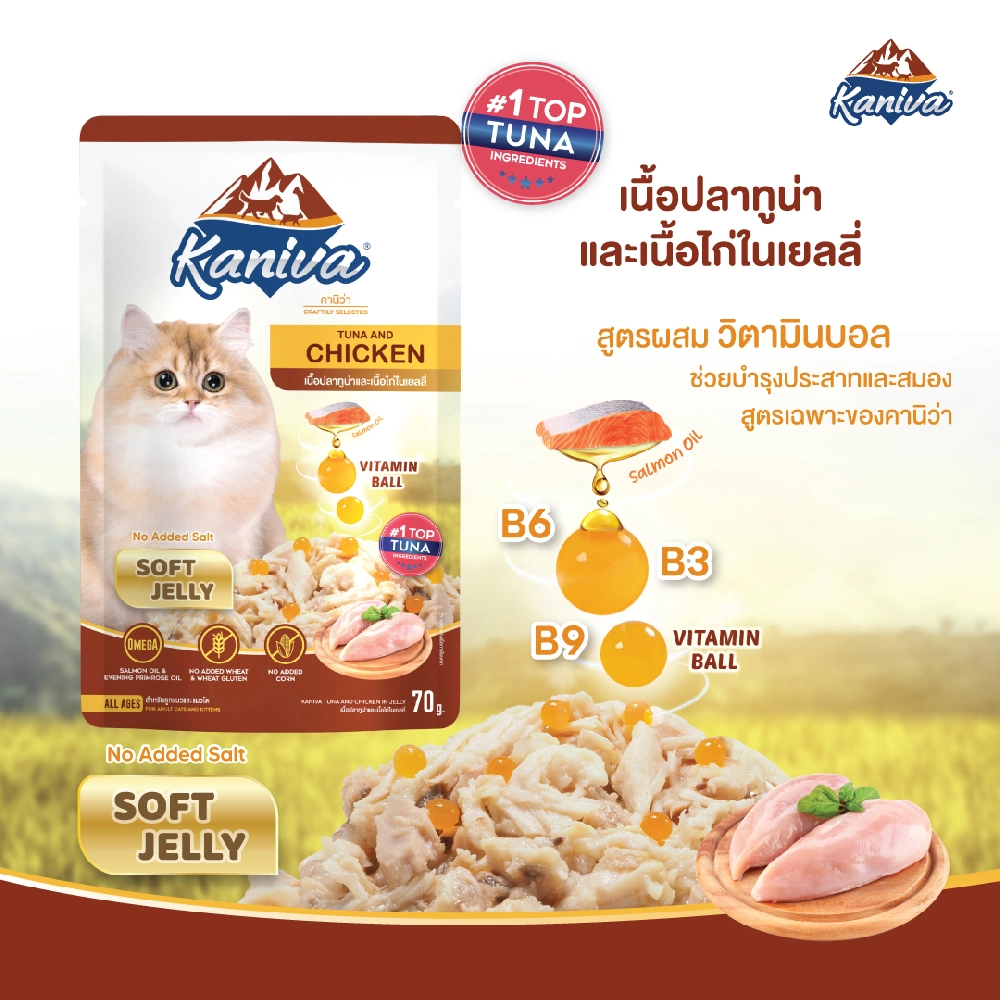 Kaniva - Kaniva Tuna & Chicken In Jelly Pouch
