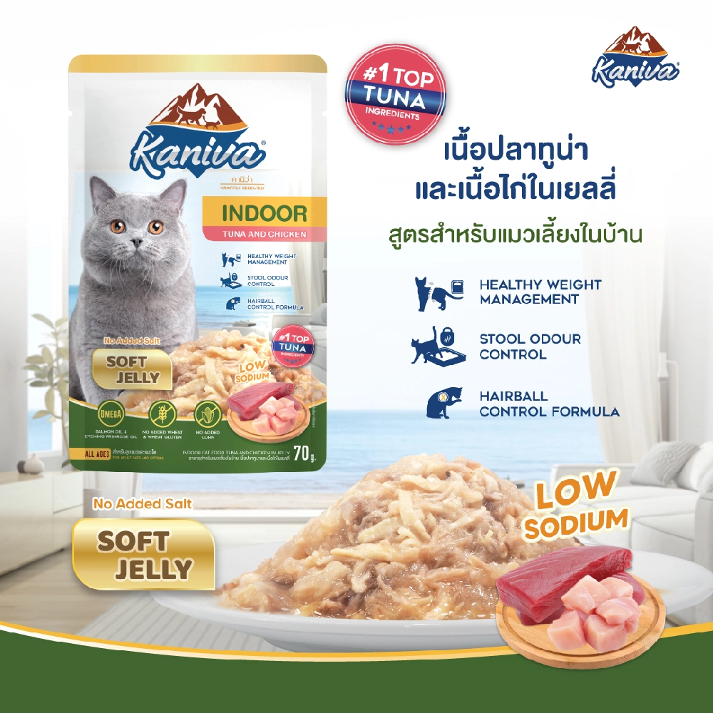 Kaniva - Kaniva Indoor Tuna & Chicken in Jelly Pouch