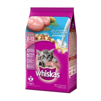 Whiskas - สูตรลูกแมว รสปลาทะเล และนม