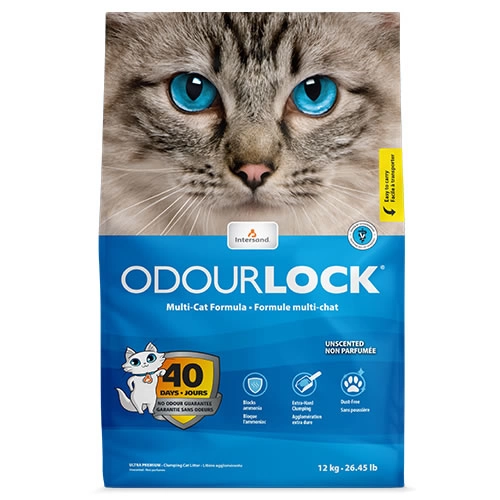 Odour Lock - ทรายแมวอัลตราพรีเมี่ยม - Unscented (ฟ้า)