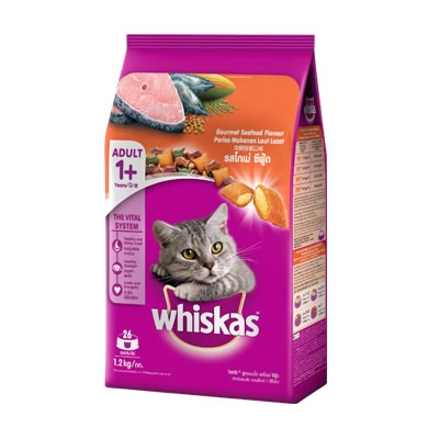 Whiskas - สูตรแมวโต รสโกเม่ซีฟู้ด