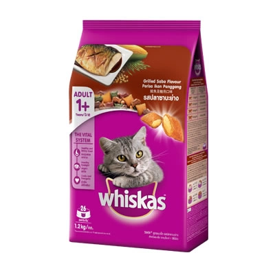 Whiskas - สูตรแมวโต รสปลาซาบะย่าง